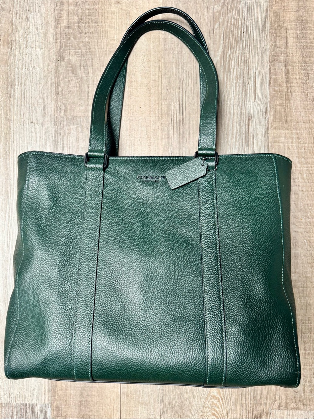 COACH Hudson Leather Double Handle Tote Bag
